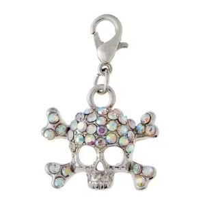 Pink & Yellow Skull Charm